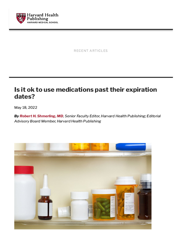 How to Follow Expiration Dates for Medications | U.S. News