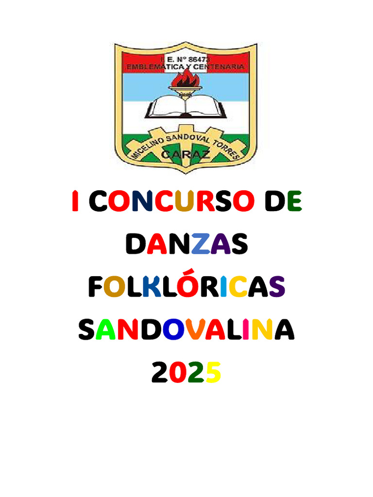 I Concurso de Danzas Florklóricas Escolar Sandovalina 2025 | PDF | Las ...