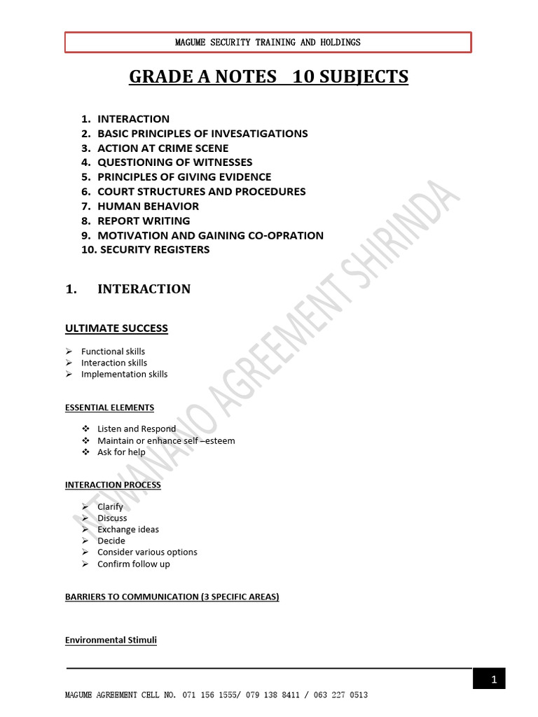 Security Training Course Overview | PDF | Communication | Psychology