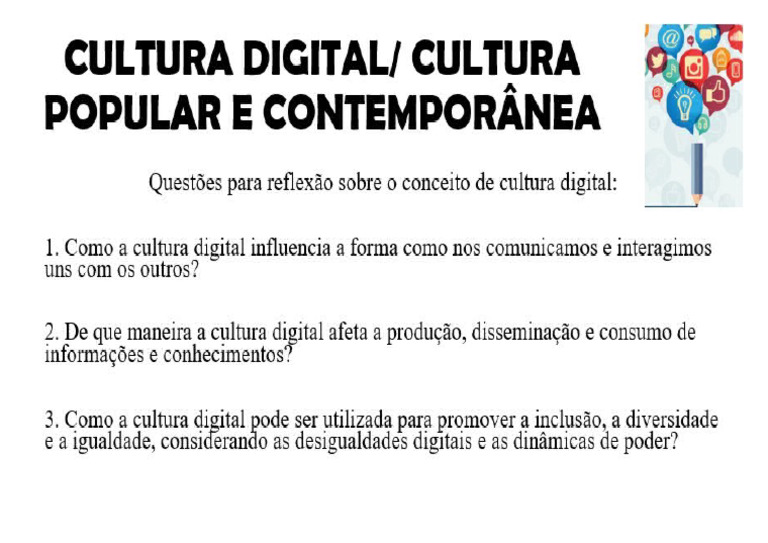 Reflexão Cultura Digital | PDF
