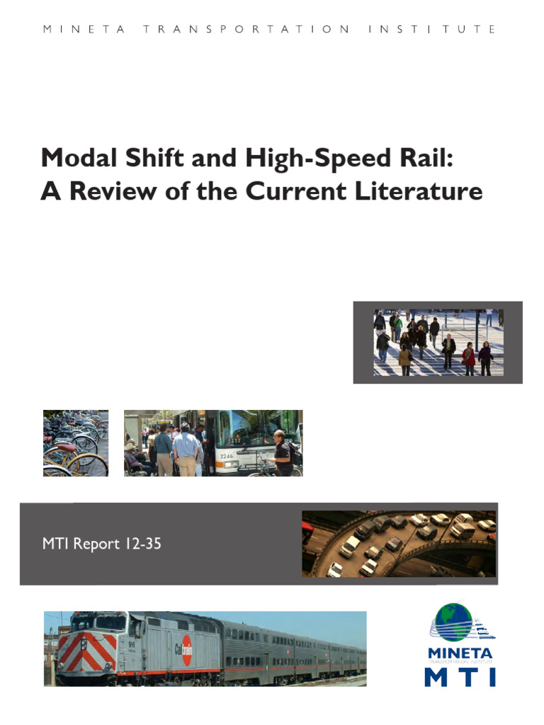 1223 Modal Shift High Speed Rail Literature Review | PDF | High Speed ...
