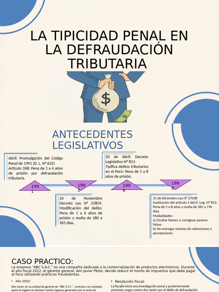 Defraudación Tributaria: Tipicidad y Casos | PDF | Impuestos