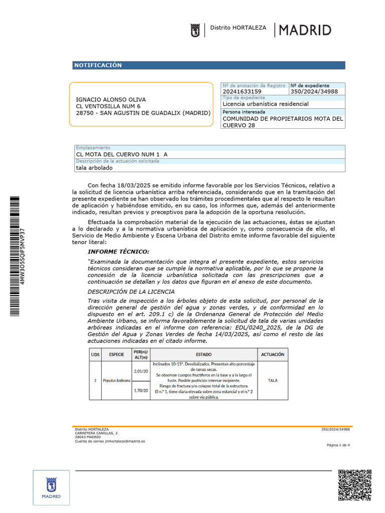 NOTIFICACIÓN RESOLUCION GENERICO CONCEDER - pdf-1 | PDF | Madrid ...