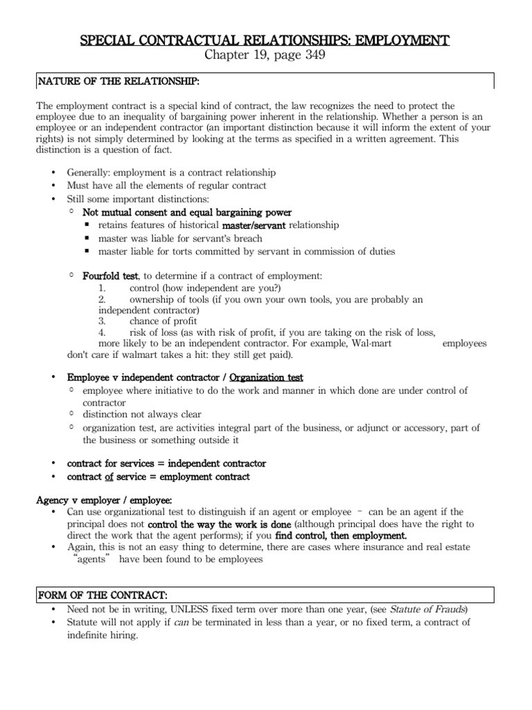 Employment Contracts Explained: Rights & Duties | PDF | Employment ...