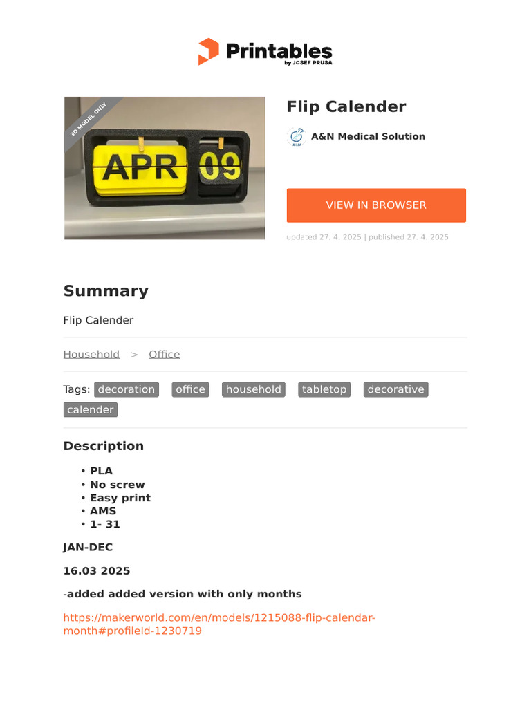 Flip Calender | PDF
