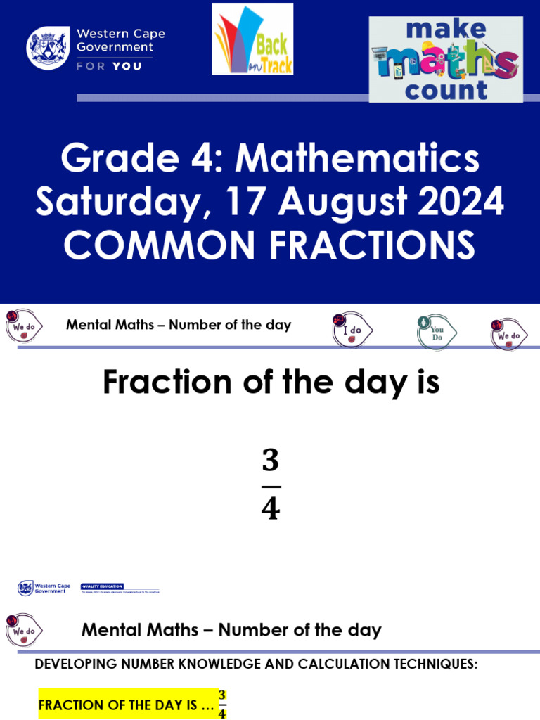Grade 4 Common Fractions Activities | PDF | Elementary Mathematics ...