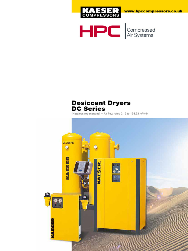 Kaeser DC Series Desiccant Dryers | PDF | Atmosphere Of Earth | Water Vapor