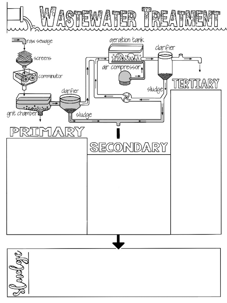 Wastewater Treatment Doodle Notes | PDF