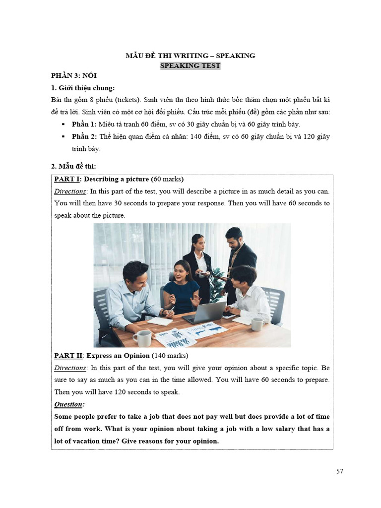 TOEIC Speaking Test Sample Questions | PDF | Employment | Skill