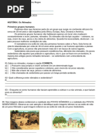 Povos Nômades e Sedentários: Atividades | PDF | Nômade | Agricultura