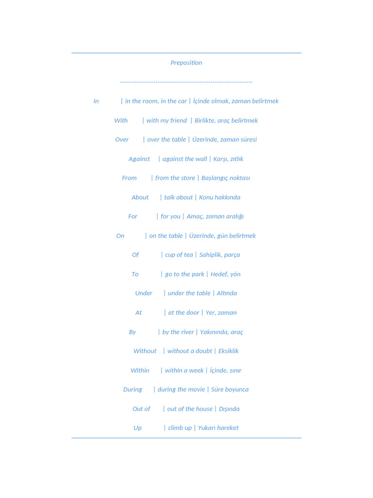 Preposition | PDF