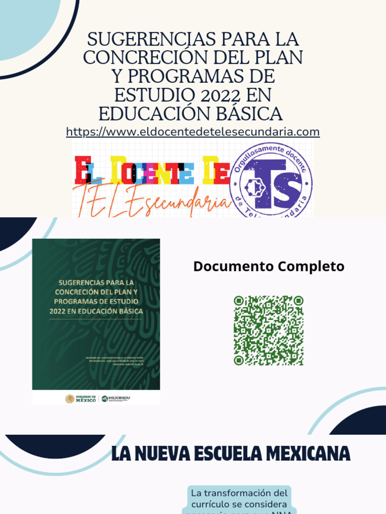 Sugerencias para el Plan de Estudios 2022 | PDF | Plan de estudios ...