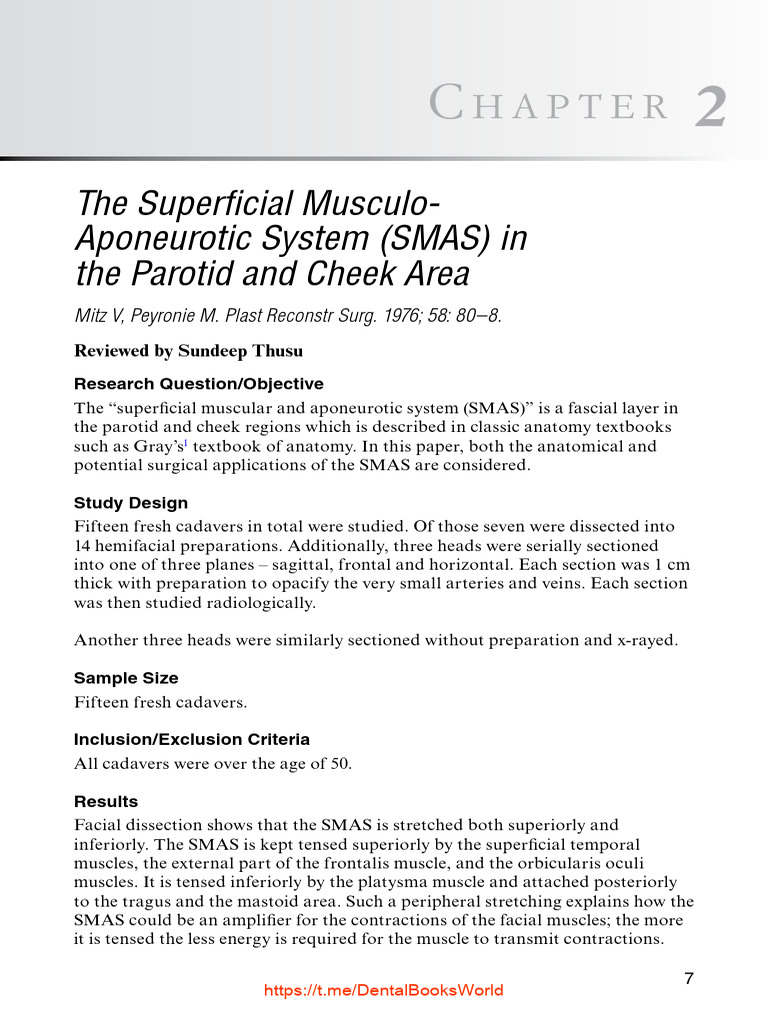 Anatomy and Surgical Use of SMAS | PDF | Human Anatomy | Surgical ...