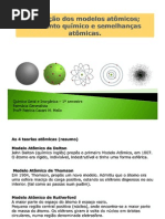 Evolução dos modelos atômicos