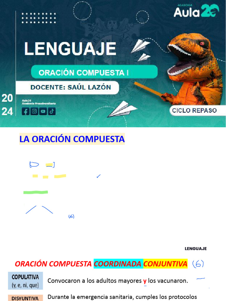 Oraciones Compuestas: Tipos y Ejemplos | PDF | Oración (Lingüística ...