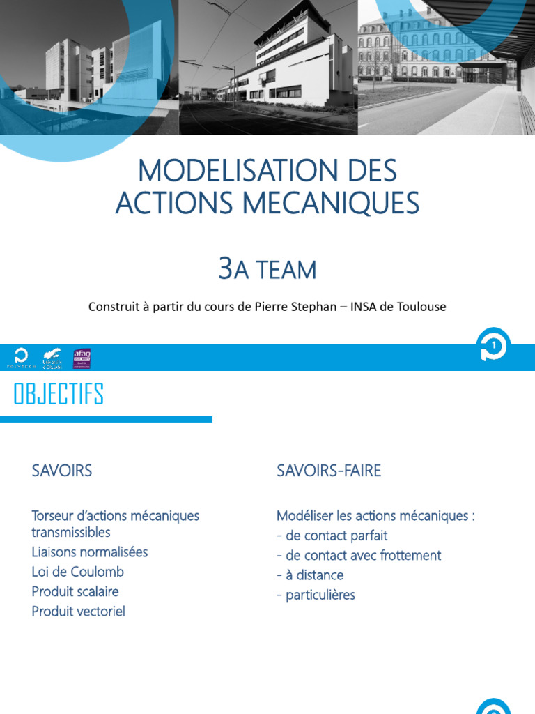 Modélisation des Actions Mécaniques 3A | PDF | Obliger | Ingénierie ...