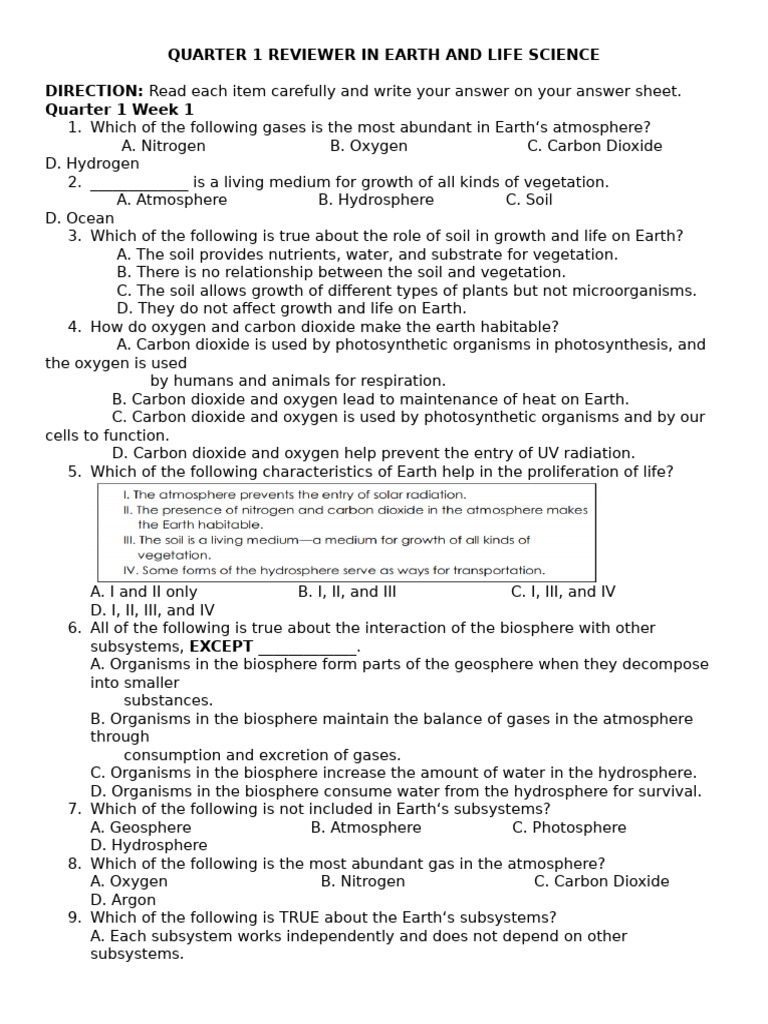 Earth and Life Science Q1 Review Guide | PDF | Magma | Rock (Geology)