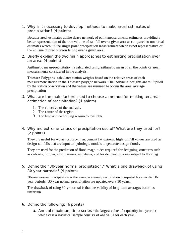 precipitation | PDF | Rain | Flood