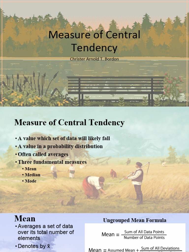 Measure of Central Tendency | PDF | Mean | Mode (Statistics)