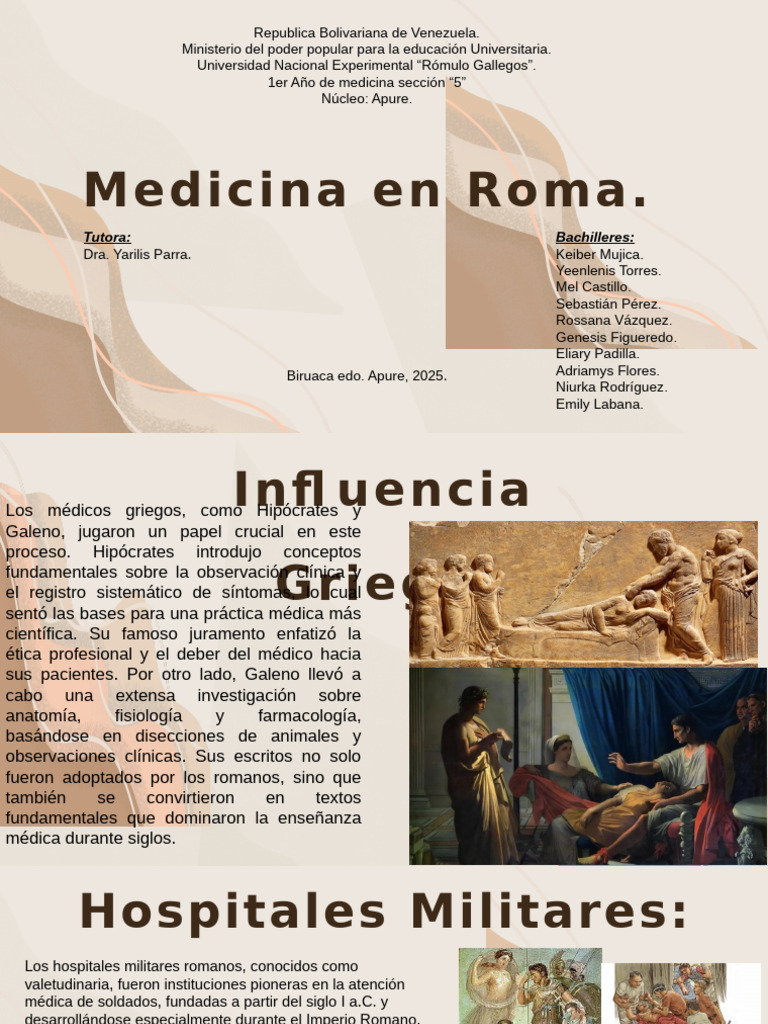 Medicina en la Antigua Roma: Influencias y Prácticas | PDF | Medicina ...