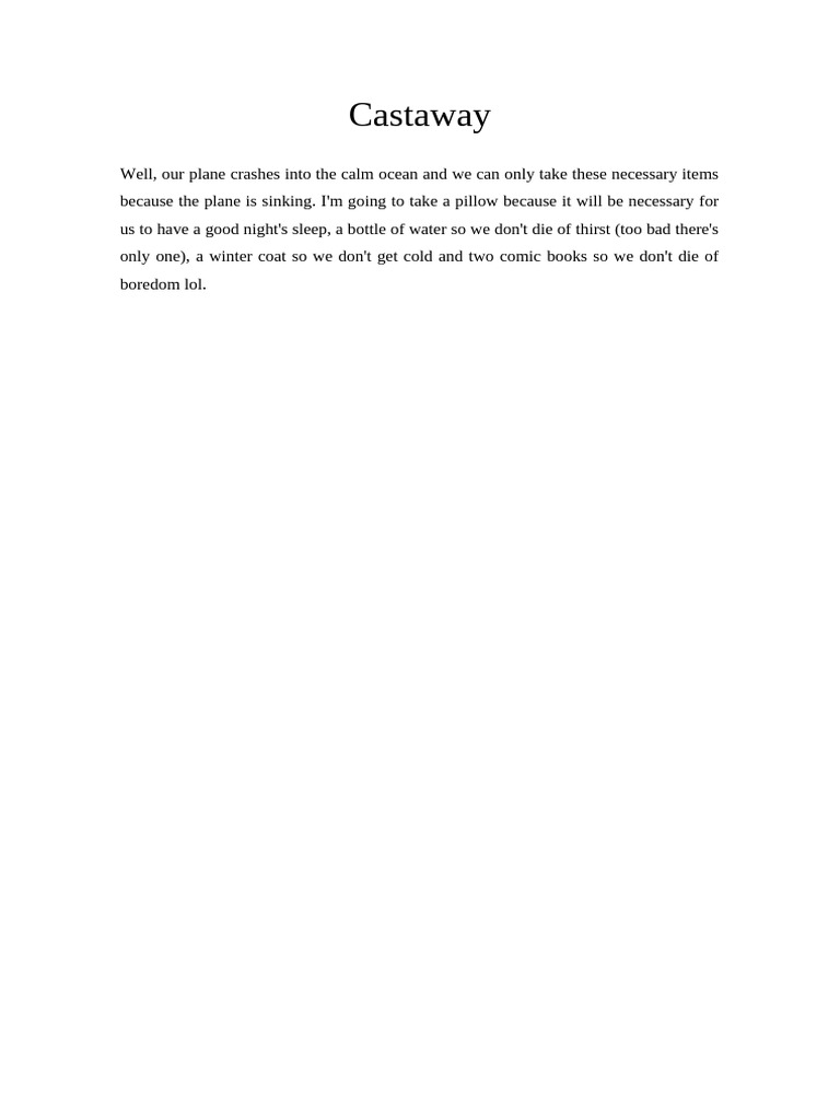Castaway | PDF