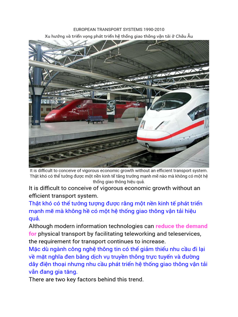 European Transport Systems 1990-2010 | PDF
