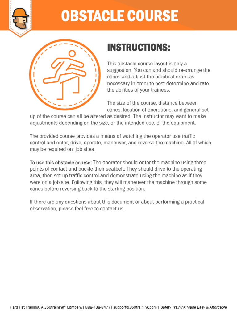 Forklift Obstacle Course Layout Guide | PDF