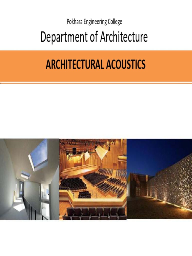 Introduction to Architectural Acoustics | PDF | Sound | Pitch (Music)