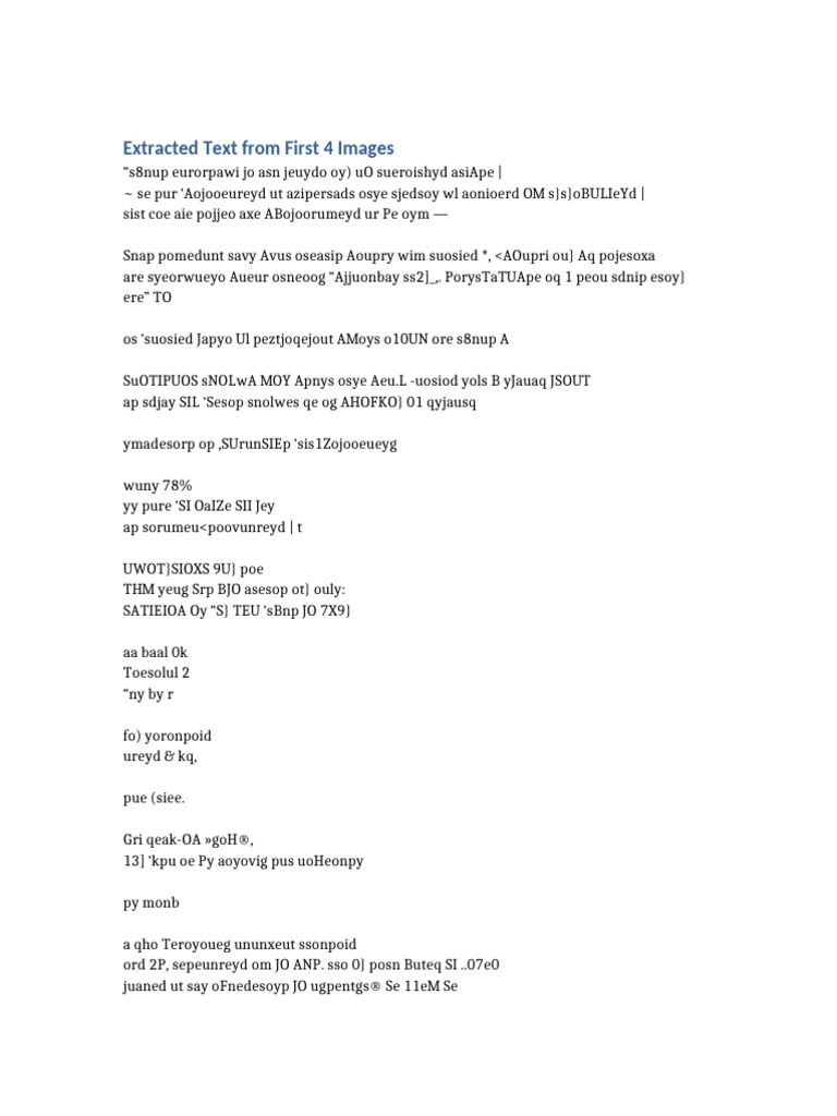 Extracted Text from Images Analysis | PDF