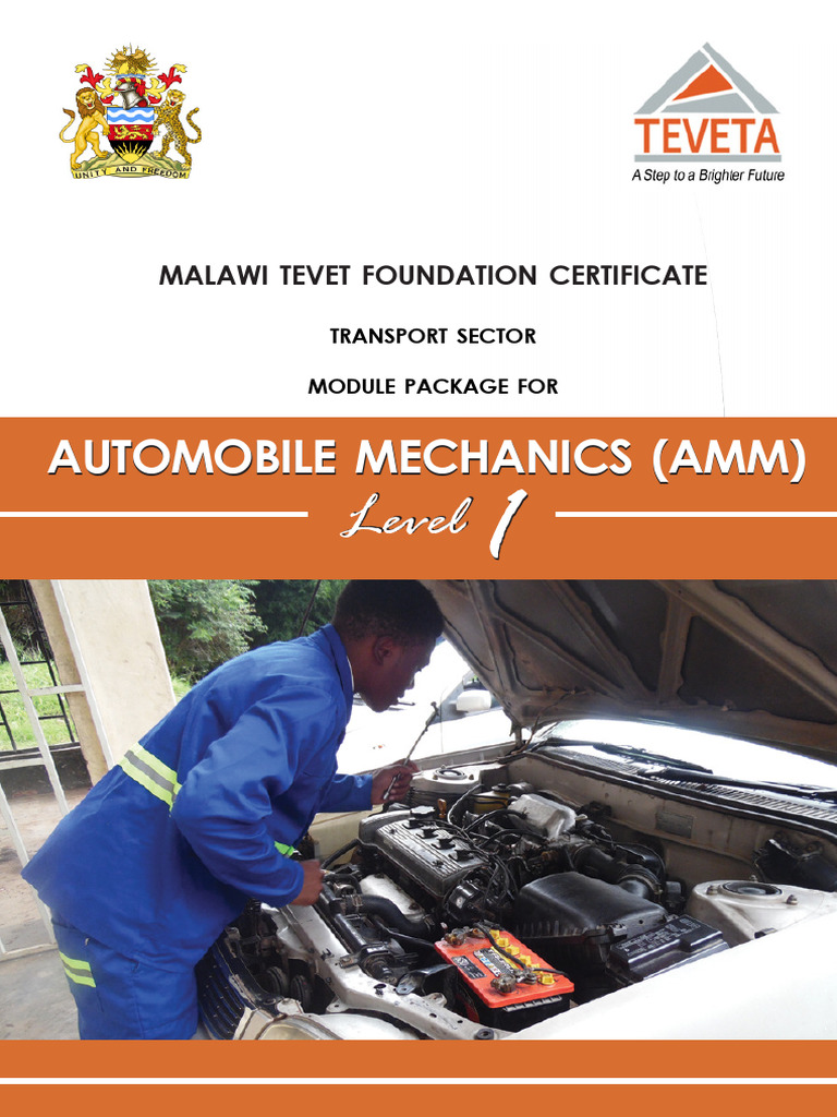 Malawi TEVET Level 1 Auto Mechanics Guide | PDF | Welding | Construction
