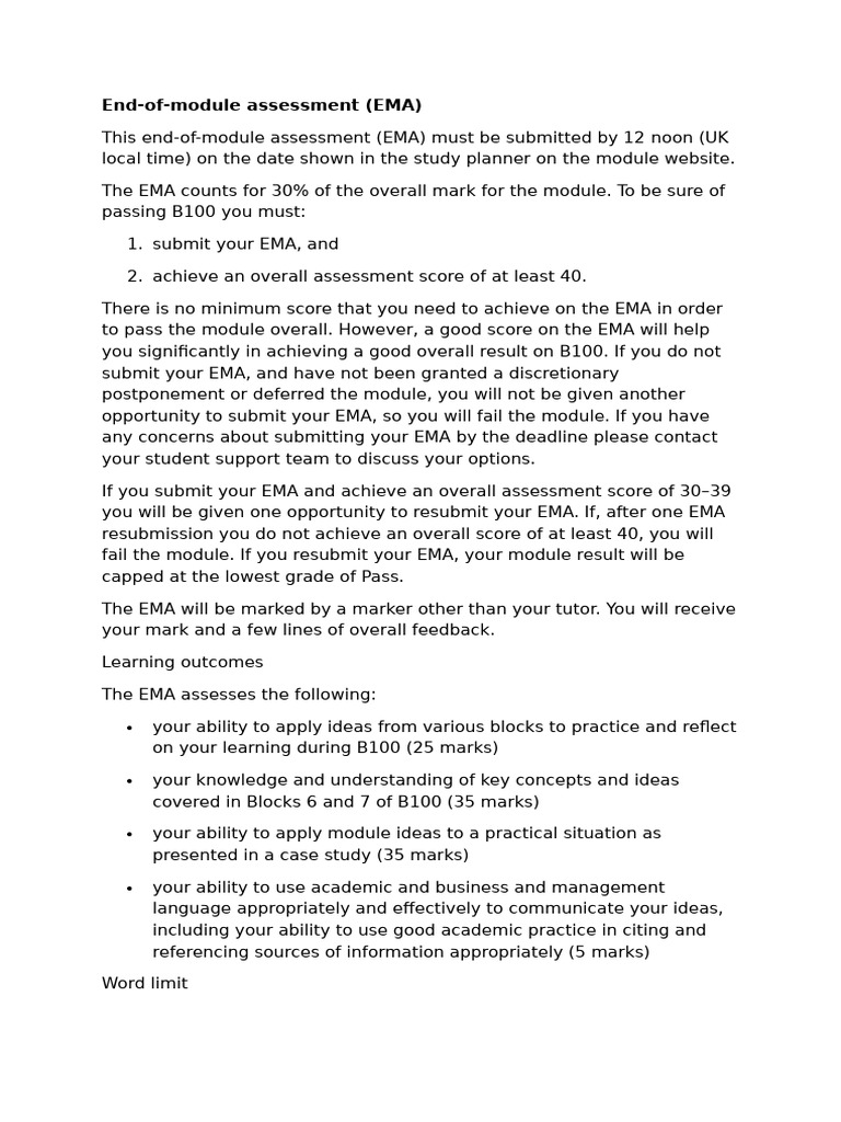 B100 EMA Submission Guidelines | PDF | Risk | Outsourcing