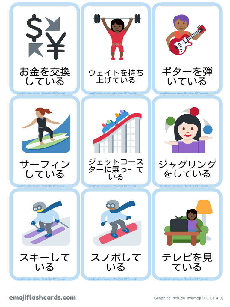 Japanese Verbs ( Ing) Small A4 Flashcards | PDF