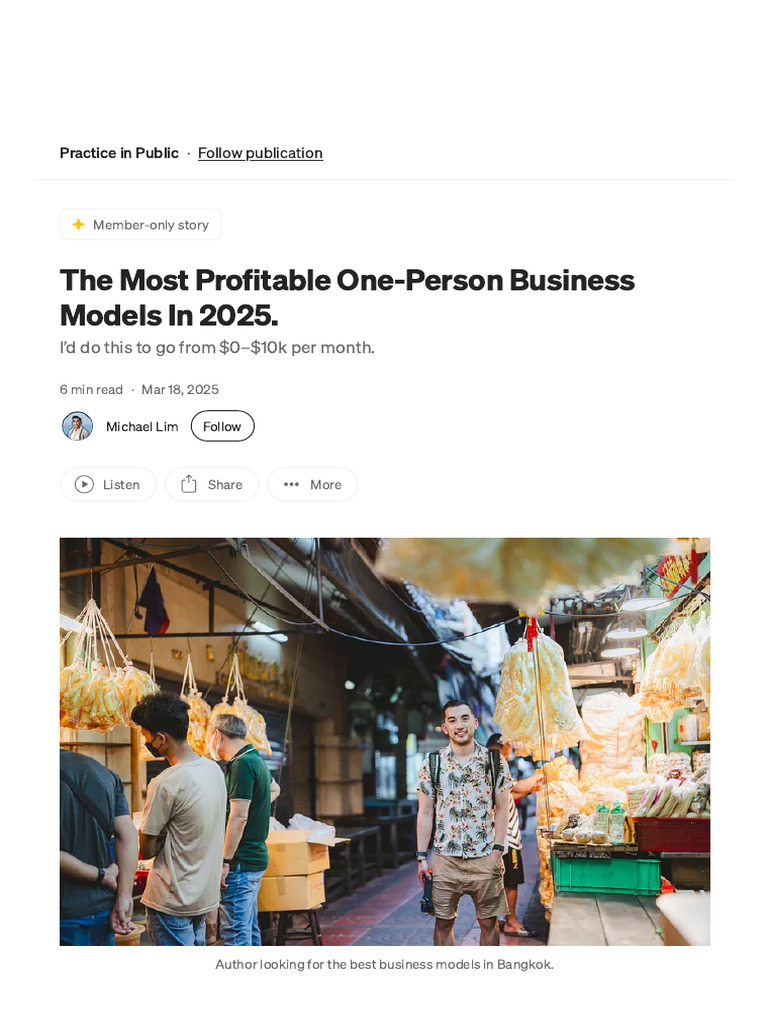 One-Person Business Models for 2025 | PDF