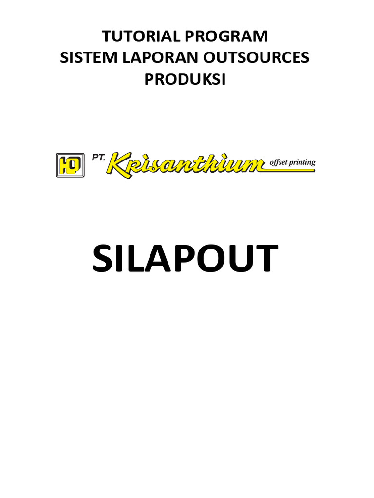 Tutorial Program Silapout-1 | PDF