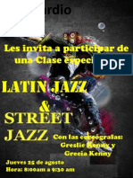 Clase Especial de Latin Jazz y Street Jazz