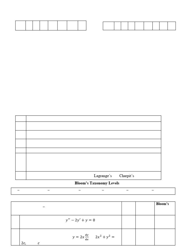Engineering Mathematics-II Exam MST II | PDF | Ordinary Differential ...