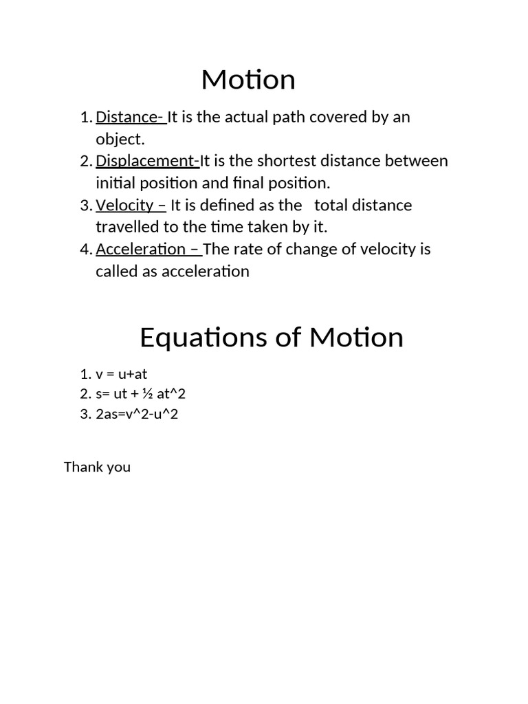 Motion | PDF