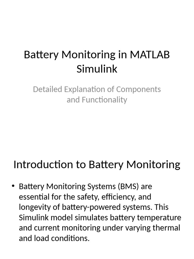 Battery Monitoring System Overview | PDF