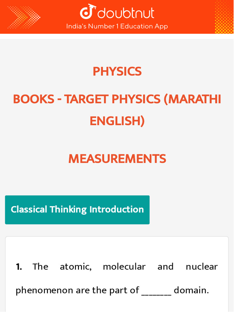Books Doubtnut Question Bank | PDF | Observational Error | Force