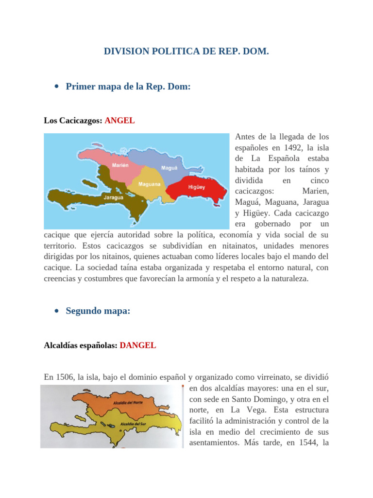 Divion politica de Rep. Dom | PDF | República Dominicana