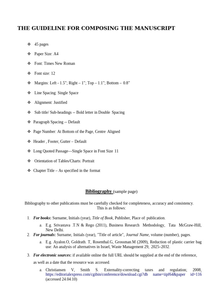 Manuscript Composition Guidelines | PDF