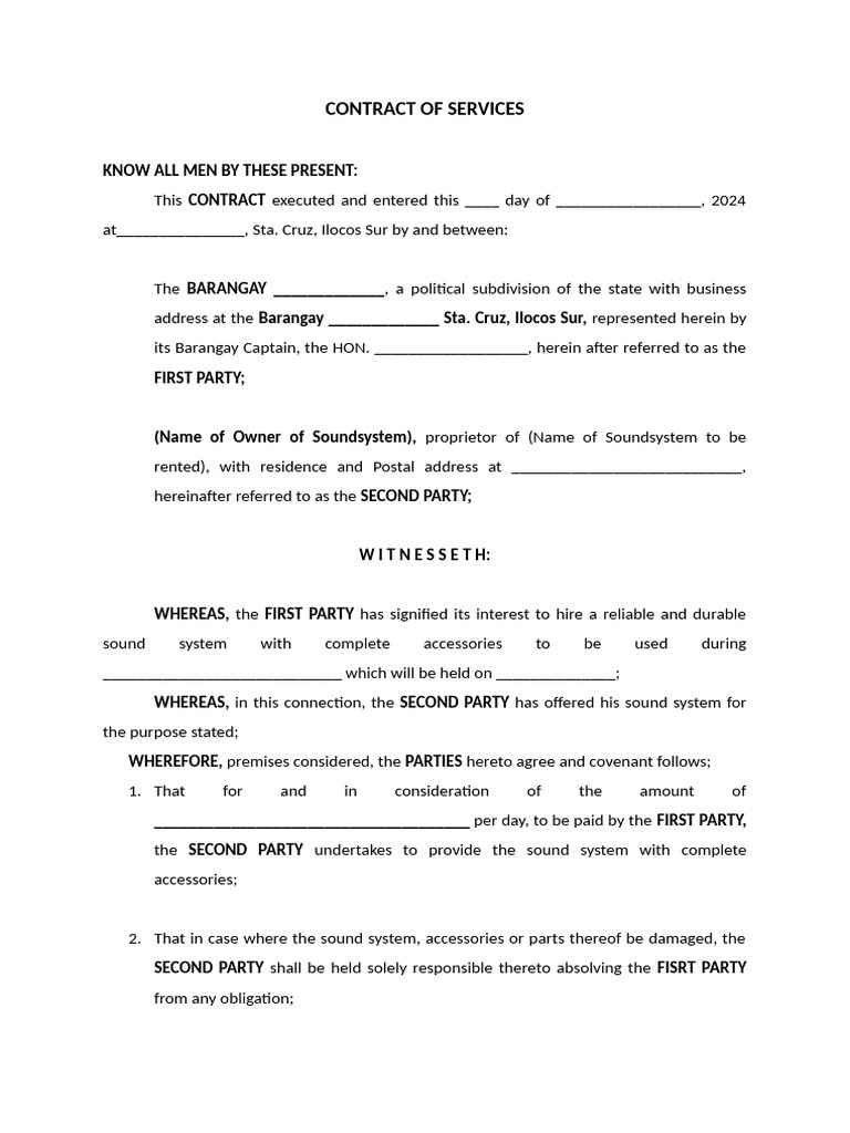 Sound System Rental Agreement Template | PDF | Property Law | Justice
