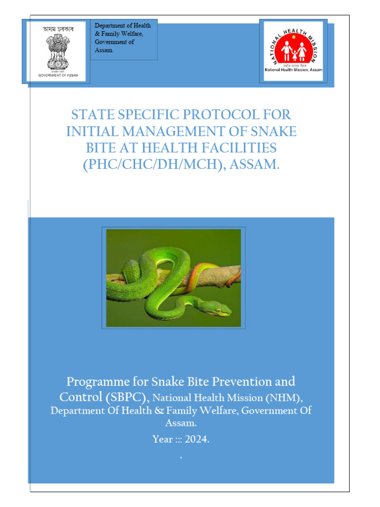 Notificatio SoP Snake Bite Management Assam - 2024 (Printing Layout) 2 ...