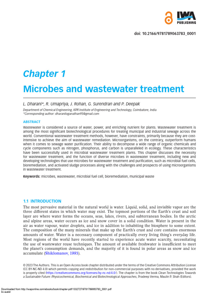 Pertemuan 4 - Microbes and Wastewater Treatment | PDF | Sewage ...