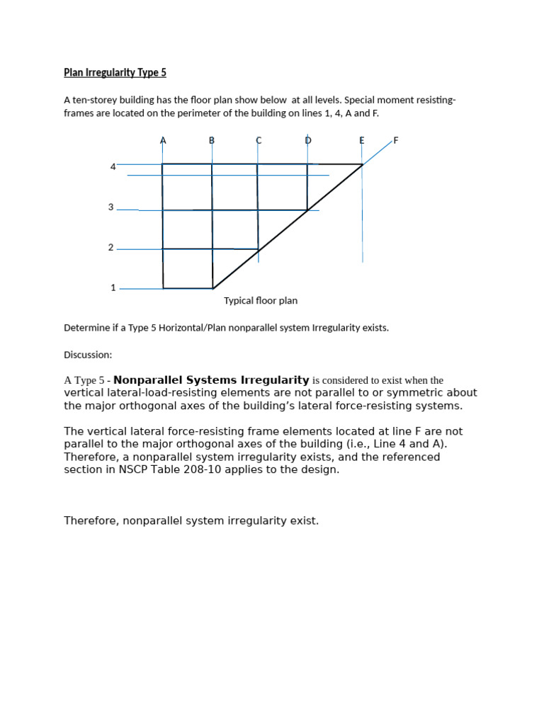 Type 5 Plan Irregularity Analysis | PDF