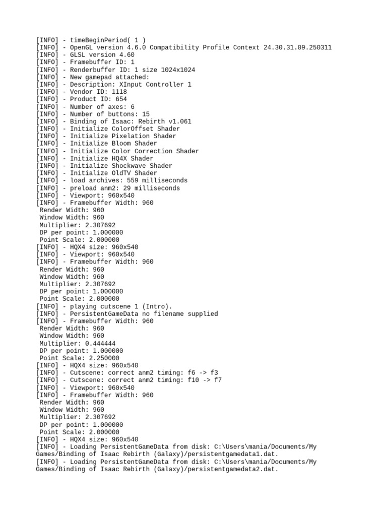 Binding of Isaac Rebirth Game Log | PDF | Queue (Abstract Data Type ...