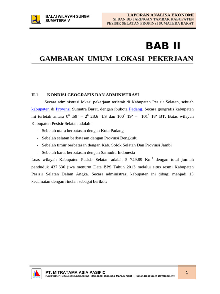 020 - Bab II Gambaran Umum Lokasi Pekerjaan | PDF