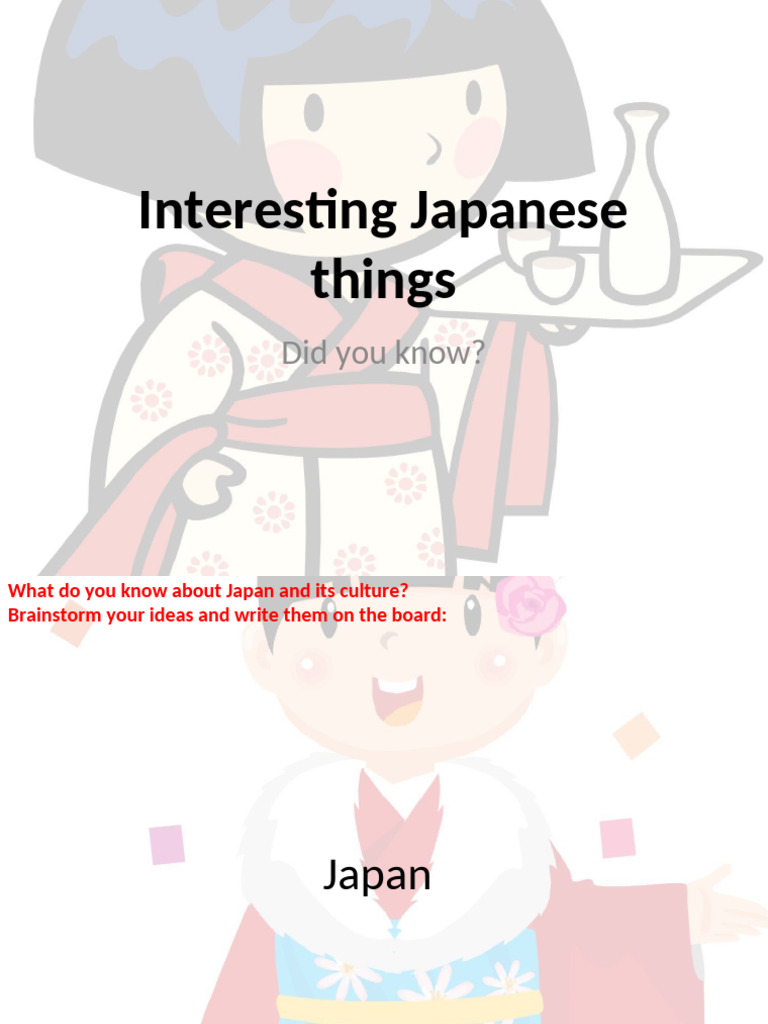 Interesting Japanese Things Did You Know | PDF