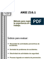 ANSI Z16.1 Lesiones Trabajo