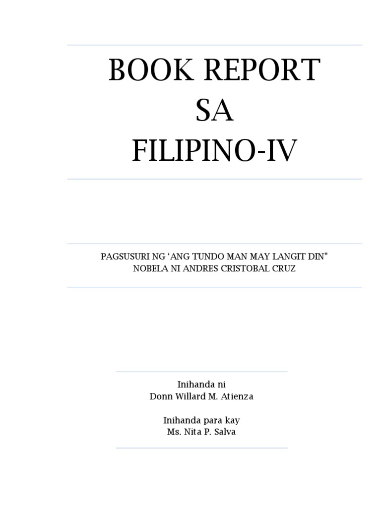 Paano gumawa ng book report sa filipino image
